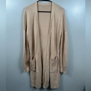 Lululemon Sincerely Yours Wrap Sweater Heathered Ivory Peach - Medium - Large